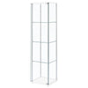 Bellatrix 3-shelf Clear Glass Curio Cabinet White — product view 4