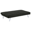 Joel Upholstered Tufted Convertible Sofa Bed Black — product view 4