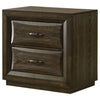 Atlas 2-drawer Bedroom Nightstand Bedside Table Dark Oak — product view 4