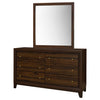 Welsley 6-drawer Dresser and Mirror Walnut — product view 4