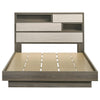 Fenwick Queen Bed Bookcase Headboard Grey Oak — product view 4