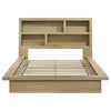 Hendricks Queen Bookcase Headboard Platform Bed Light Oak — product view 4