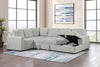 Devonshire Sleeper Sectional Sofa Storage Chaise Grey — product view 4