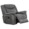 Conrad Upholstered Padded Arm Glider Recliner Grey — product view 4
