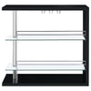 Prescott Rectangular Home Wine Table Black High Gloss — product view 4