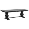Florence 126-inch Extension Dining Table Distressed Black — product view 4