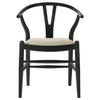 Crestmont Wood Wishbone Dining Side Chair Black (Set of 2) — product view 4