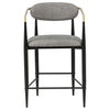 Tina Fabric Upholstered Counter Chair Grey (Set of 2) — product view 4