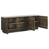 Dennis 3-door Marble Top Sideboard Buffet Tobacco Grey — product view 4