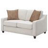 Christine Upholstered Sloped Arm Loveseat Beige — product view 4