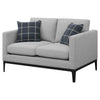 Apperson Upholstered Track Arm Loveseat Light Grey — product view 4
