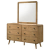 Robyn 6-drawer Bedroom Dresser and Mirror Light Ash — product view 4