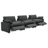 Collins 5-Piece Power Reclining Home Theater Seating Dark Grey — product view 4