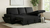 Demko Sleeper Sectional Sofa with Speaker and Storage Chaise Black — product view 4