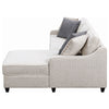 Mcloughlin Upholstered Sloped Arm Sectional Sofa Platinum — product view 4