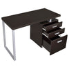 Brennan 47-inch 3-drawer Office Computer Desk Cappuccino — product view 4