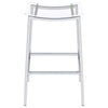 Jovani Acrylic Backless Bar Stool Chrome (Set of 2) — product view 4