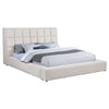 Dreux Upholstered Queen Panel Platform Bed Cream — product view 4