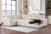 Devonshire Sleeper Sectional Sofa Storage Chaise Camel — product view 4