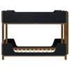 Morris Twin Over Twin Wood Bunk Bed Black and Walnut — product view 4