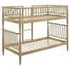Abram Windsor Twin Over Twin Wood Bunk Bed with Ladder Almond — product view 4