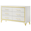 Lucia 6-drawer Dresser Cabinet White — product view 4