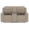 Brentwood Upholstered Motion Reclining Loveseat Taupe — product view 4