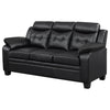 Finley Upholstered Padded Arm Tufted Sofa Black — product view 4