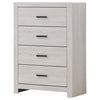 Brantford 4-drawer Bedroom Chest Coastal White — product view 4