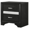 Miranda 3-drawer Nightstand Bedside Table Black — product view 4
