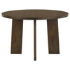 Strouse 47-inch Round Wood Dining Room Table Walnut — product view 4