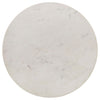 Aldis Round Marble Top Side End Table White and Natural — product view 4