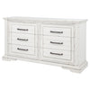 McKinney 6-drawer Bedroom Dresser Cabinet Vintage White — product view 4