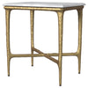 Baldwin Rectangular Marble Top Side Table White and Gold — product view 4
