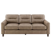 Scotland 2-piece Faux Leather Upholstered Sofa Set Brown — product view 4