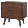 Robyn 2-drawer Nightstand Bedside Table Dark Walnut — product view 4