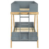 Frankie Wood Twin Over Twin Bunk Bed Blue and Natural — product view 4
