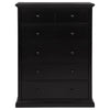 Sumerlin 6-drawer Bedroom Chest of Drawers Black — product view 4