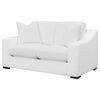 Ashlyn Upholstered Sloped Arm Loveseat White — product view 4