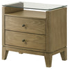 Granada 2-drawer Glass Top Nightstand Natural Pine — product view 4