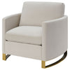 Corliss Upholstered Curved Track Arm Chair Beige — product view 4