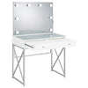 Eliza Vanity Set with Lighting & Stool White and Chrome — product view 4