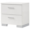 Felicity 2-drawer Nightstand White High Gloss — product view 4