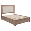 Kenora 56-inch Queen LED Storage Bed Barley Brown — product view 4