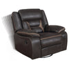 Greer Upholstered Swivel Glider Recliner Chair Brown — product view 4