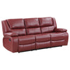 Camila Upholstered Motion Reclining Sofa Red — product view 4