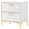 Kendall 2-drawer Nightstand White — product view 4