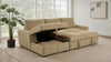 Pastrana Upholstered Sleeper Sectional Sofa LAF Chaise Camel — product view 4