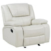 Camila Upholstered Glider Recliner Chair White — product view 4