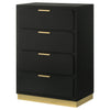 Caraway 4-drawer Bedroom Chest Black — product view 4